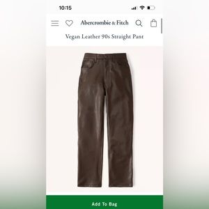 Abercrombie vegan pants size 8